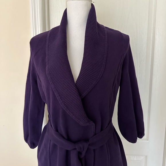 Vtg Alfani Woman’s Purple Cardigan Sweater, Sz M. - Picture 2 of 8